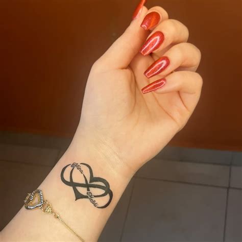 infinity sign with love tattoo|infinity heart tattoo images.